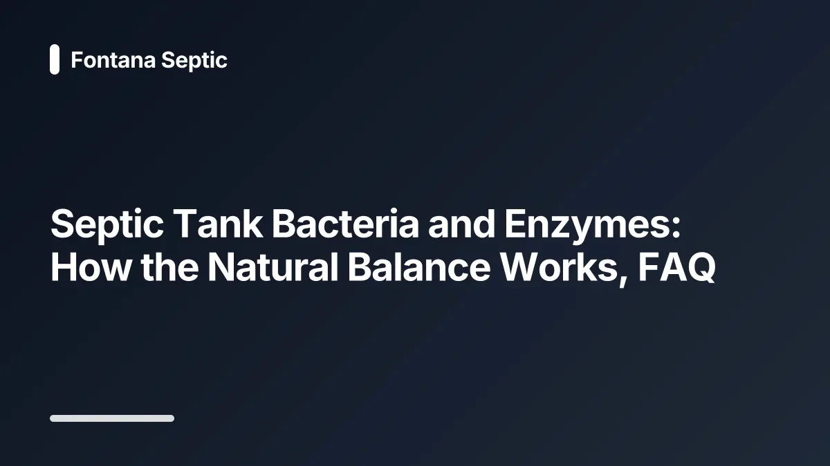 septic tank bacteria enzymes
