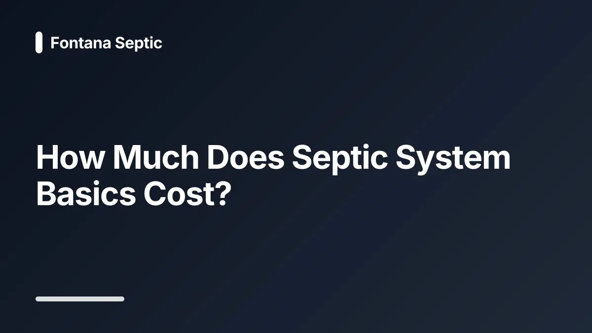 septic system cost