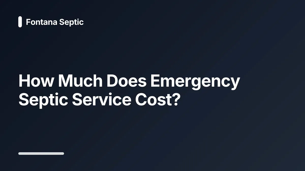 emergency plumbing prices