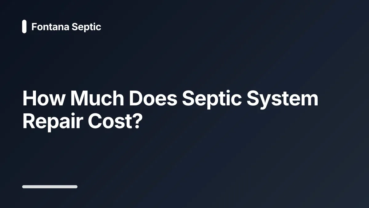 how much is it to pump a septic tank