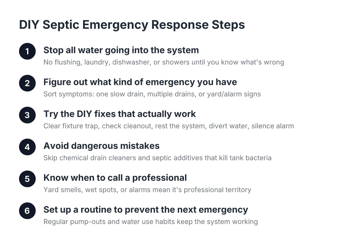 diy septic emergency fixes